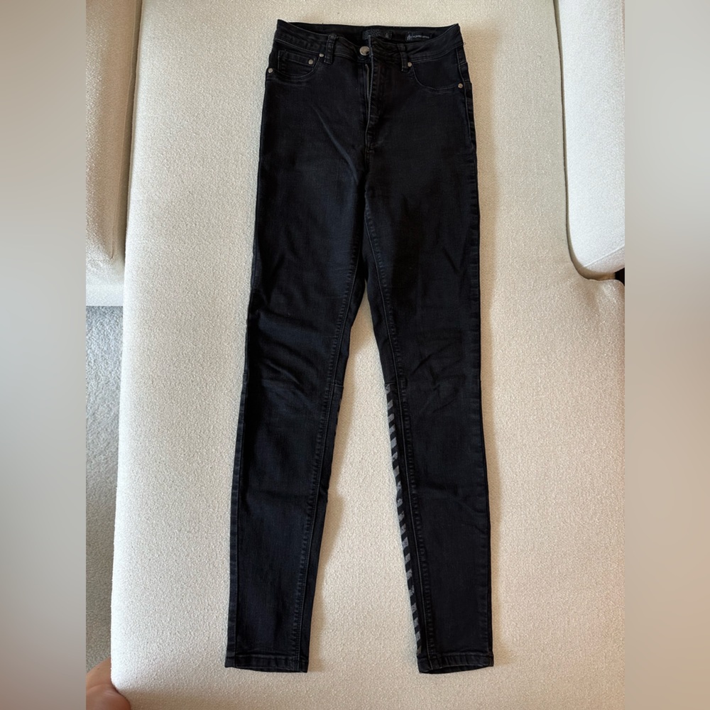 La La Anthony Black Denim Skinny Jeans